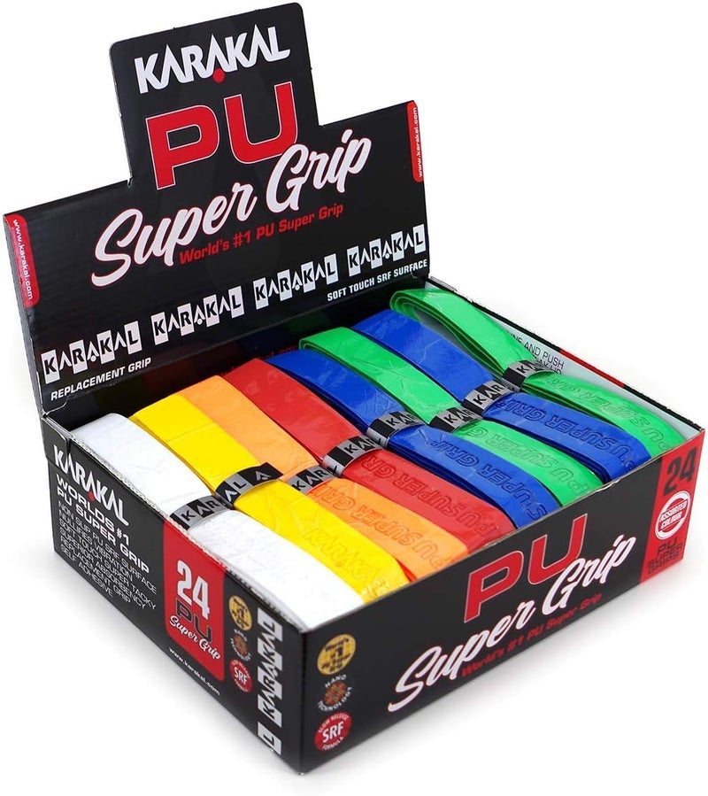 Karakal Multi Colour PU Super Replacement Grip (24 Pack) - Image 4
